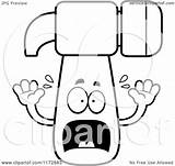 Hammer Cartoon Screaming Mascot Coloring Clipart Outlined Vector Thoman Cory Royalty sketch template