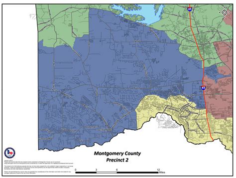 precinct  map montgomery county precinct  commissioner