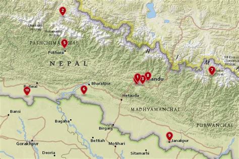 Map Of Nepal 88 World Maps