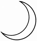 Crescent Moon Template Coloring Printable Sheet Pages sketch template