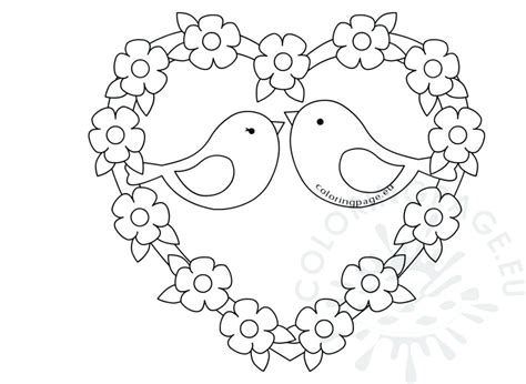 coloring pages love birds  getdrawings