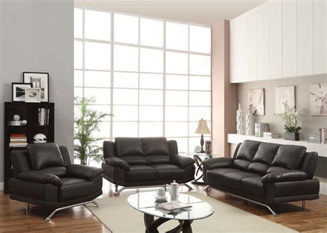 Maigan Black Ultra Modern Contemporary Living Room