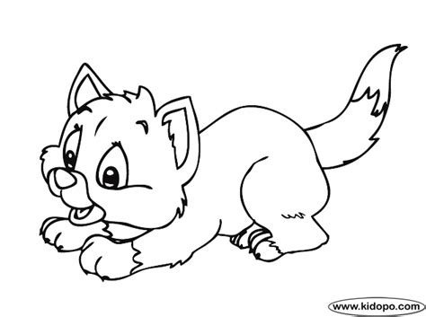 kitten cute coloring page