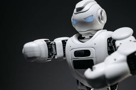 white robot toy  grayscale photography  stock photo