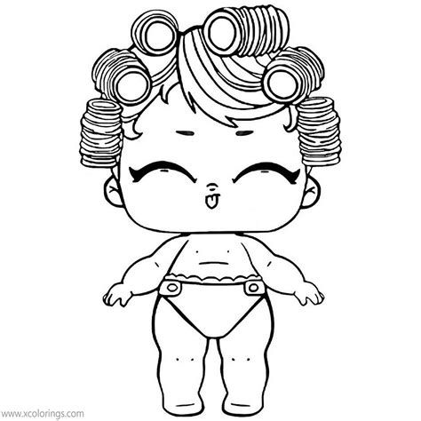 lol baby coloring pages lil madame queen xcoloringscom