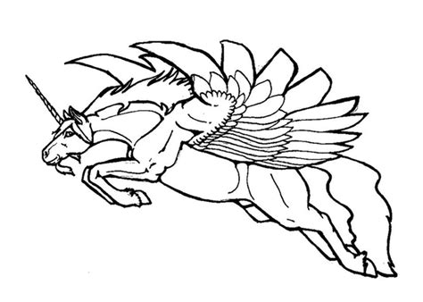 flying unicorn coloring pages  kids