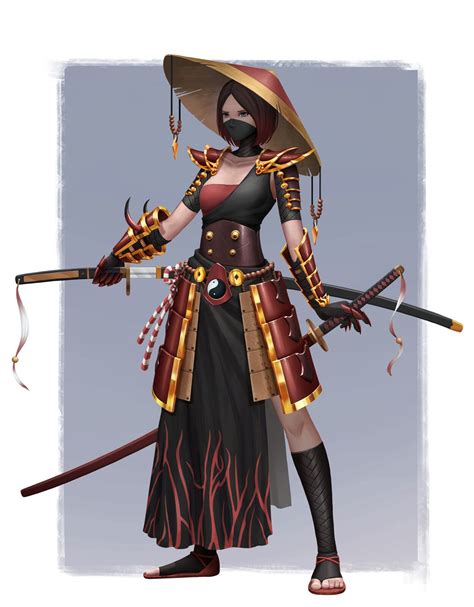 Character Design 01 Samurai Girl Jarilo 亞利洛 On Artstation At