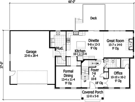 center hall colonial rk architectural designs house plans
