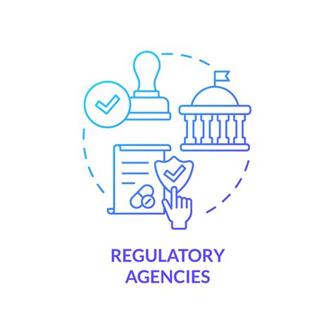 regulatory agencies blue gradient concept icon  vector art