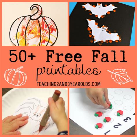 fall printables toddlers  preschoolers love