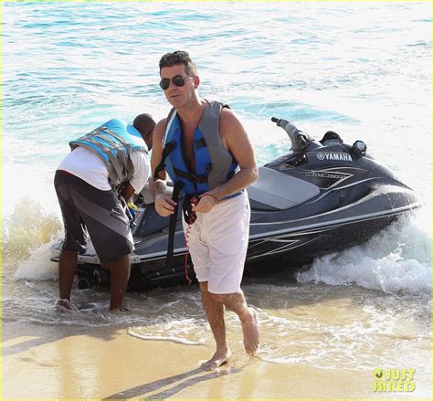 shirtless simon cowell draws large female crowd at the beach photo 3021950 mezhgan hussainy