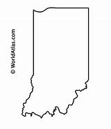 Outline Map Indiana Print Gif Namerica Countrys Usstates Webimage Worldatlas sketch template