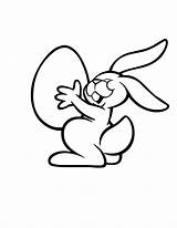Bunny Easter Coloring Pages Kids Rabbit Happy Printable Drawing Line Simple Getdrawings Bestcoloringpagesforkids sketch template