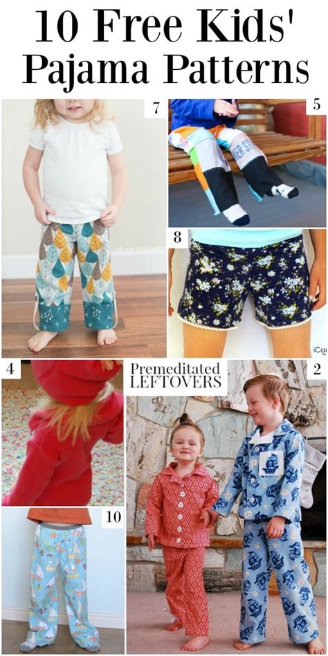kids pajama patterns