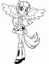 Twilight Coloring Pages Pony Sparkle Getcolorings sketch template