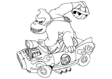 printable mario kart coloring pages