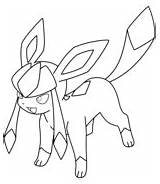 Pokemon Glaceon Eevee Coloring Pages Evolutions Supercoloring Pokémon sketch template