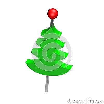 christmas tree push pin royalty  stock  image