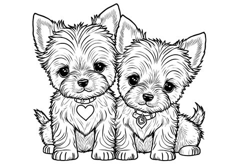 puppies dogs kids coloring pages