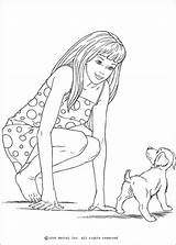 Barbie Dog Coloring Pages Color Doll Hellokids Printable Print sketch template