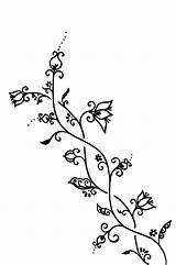 Vine Vines Flower Drawing Designs Simple Tattoos Henna Tattoo Drawings Roses Embroidery Flowers Stencil Patterns Border Floral Arm Hand Coloring sketch template