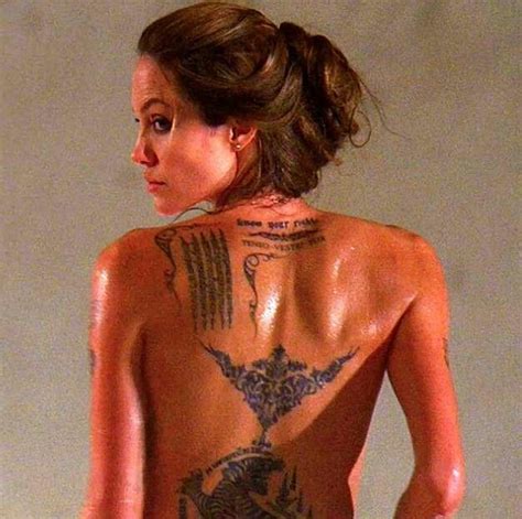Love This Angelina Jolie Tattoo Celebrity Tattoos Women Celebrity