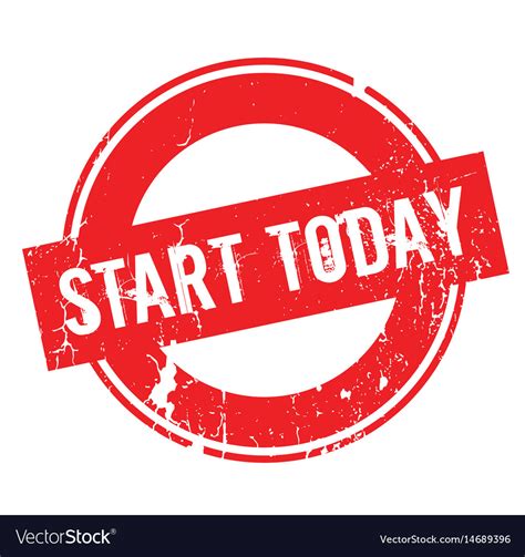 start today rubber stamp royalty  vector image
