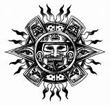 Aztec Mayan Symbols Warrior Pages sketch template