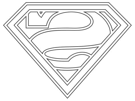 features  superman logo coloring pages