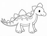 Stegosaurus Coloring Baby Pages sketch template