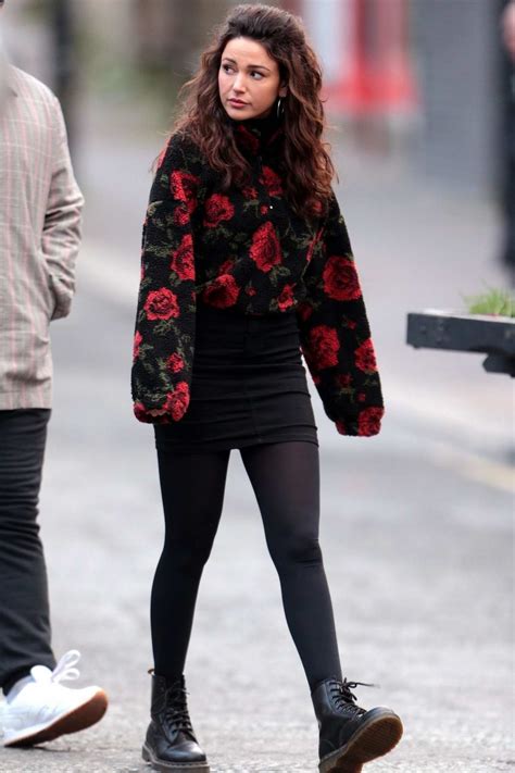 Michelle Keegan Seen While Filming Scenes For Upcoming Drama Brassic