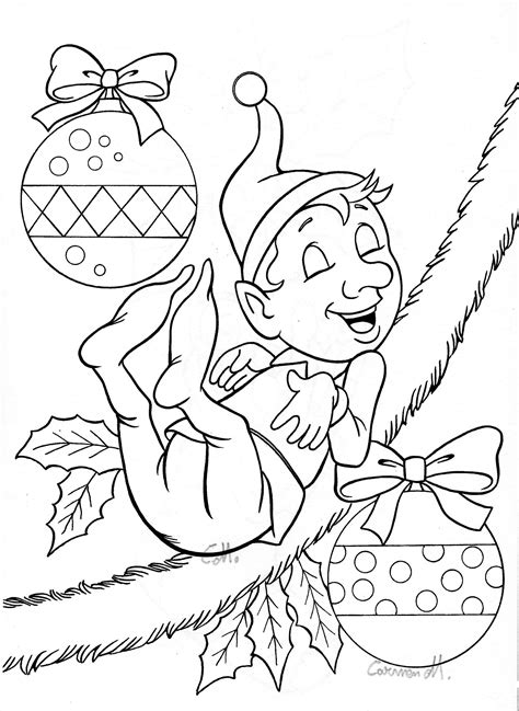 elf  christmas coloring pages santa coloring pages cute coloring