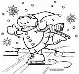 Ice Skating Coloring Pages Printable Getcolorings Color Print sketch template