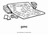 Game Board Clipart Colouring Games Coloring Pieces Pages Village Activity Clipground Toys Bestofcoloring Sidebar Button Using Happy Print sketch template