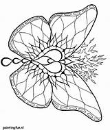 Kleurplaten Vlinders Vlinder Mandalas Volwassenen Mandela Coloriages Bloemen Downloaden Uitprinten Ecrire sketch template