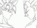 Coloring Vegeta Pages Colorine sketch template