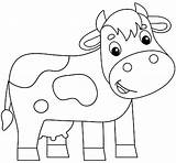 Colorir Imprimir Vaca Crianças sketch template