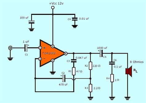 stereo tone controlled  amplifier circuit  tda electronics projects circuits
