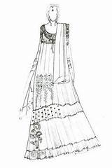 Indian Sketches Lehenga Anarkali Wear Sketch Designer Fashion Drawing Sabyasachi Illustration Choli Floor Manish Malhotra Modi Anju Length Drawings Bridal sketch template