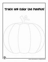 Pumpkin Tracing Picking Woojr Puzzle sketch template
