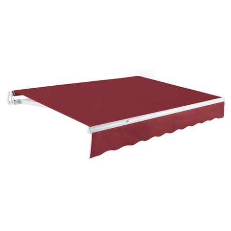 beauty mark maui  ft manual retractable awning  ft projection  burgundy  home