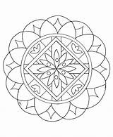 Mandala Mandalas Coloring Simple Easy Color Pages Zen Children Kids Drawing Stress Flower Relax Looking Print Beautiful Big Relaxing Anti sketch template