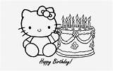 Hello Birthday Coloring Happy Pages Printable Kitty Cartoon Drawing Coloringpages Pngkit sketch template