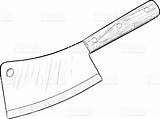 Knife Drawing Cleaver Meat Chef Kitchen Illustration Illustrations Vector Clip Getdrawings Bloody Similar sketch template