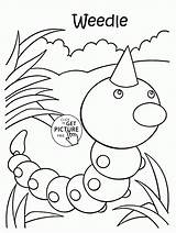 Pokemon Coloring Pages Kids Weedle Characters Printables Wuppsy Colouring Character Draw Blank Paper sketch template