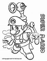 Mario Coloring Pages Sunshine Super sketch template