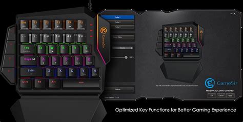 gamesir gk  hand mechanical keyboard black