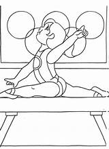 Gymnastics Coloring Pages Olympics Kids sketch template