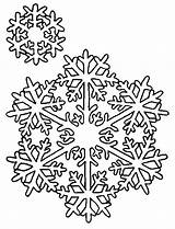 Snowflake Coloring Pages Snowflakes Printable Print Template Stencils Winter Kids Stencil Easy Snow Drawing Draw Diy Color Sheets Mandala Frozen sketch template