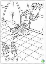 Dinokids Coloring Thumbelina Close Print Barbie sketch template